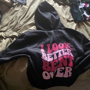 Women’s Black and Pink Hoodie